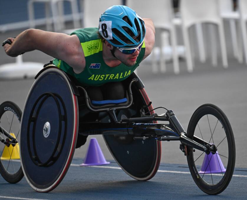 Wheelracer Sam Rizzo is set to be on course in the Ballarat 10-kilometre events, weeks before his World Para Athletics Championships tilt in Japan. Picture Athletics Australia.
