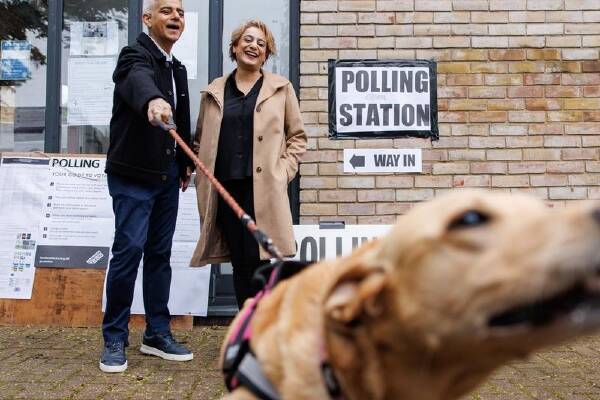 Sadiq Khan's win was widely expected despite some anger over knife crime and fees for older cars. (EPA PHOTO)