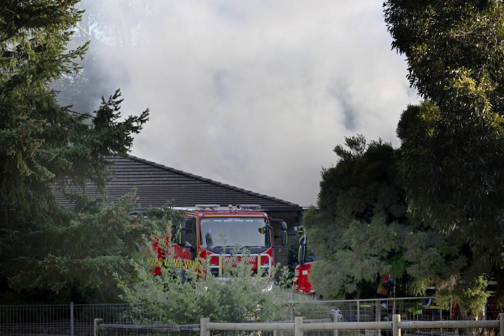 Crews were called to a house fire in Sulky on Sunday morning. Picture by Lachlan Bence