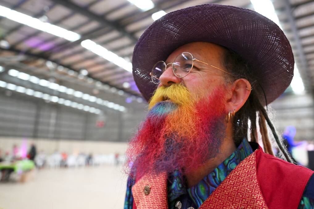 Jeff Smith was ready for the best dressed competition at the Ballarat Rock n Roll Festival. Picture by Lachlan Bence