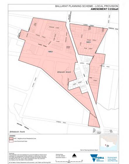 Map of Miners Rest, which will now be able to protect areas from "inapparopriate infull development". Picture supplied 
