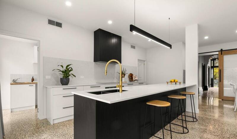 After: The Ballarat Central home features a dream kitchen today.