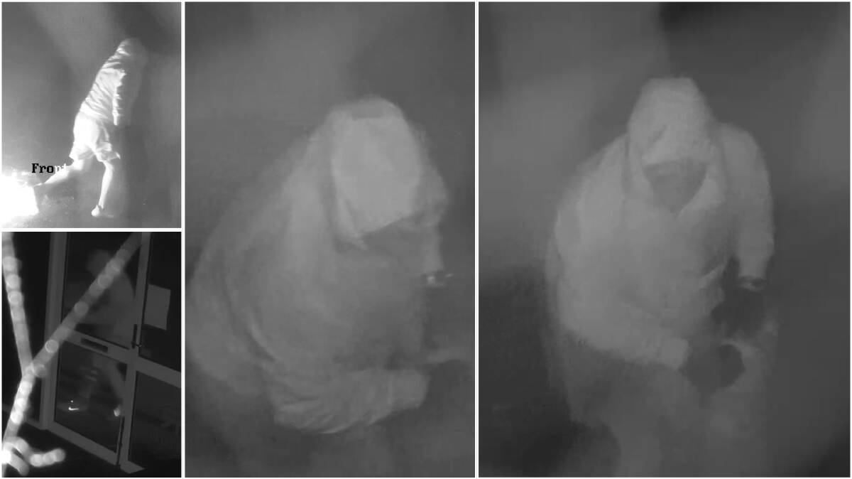 Police have released images of two men captured on CCTV during an arson attack at Infinite MMA Gym on Howitt Street on May 25, 2024. Pictures supplied