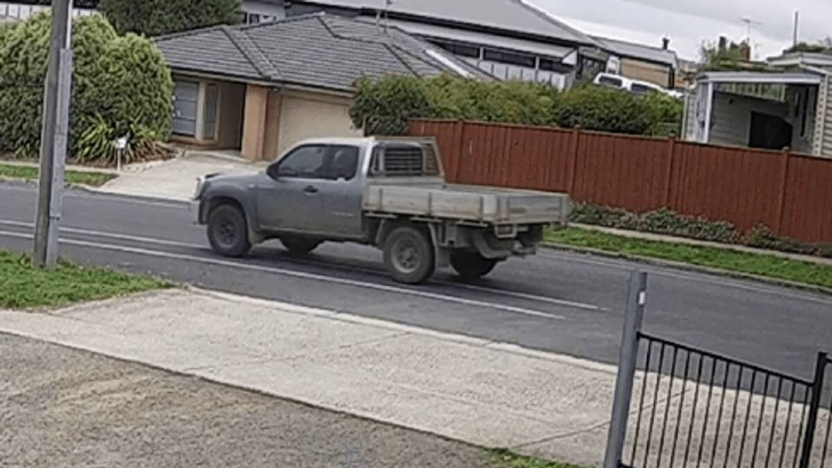 Police have released CCTV of a ute thought to be involved in the incidents. Picture supplied