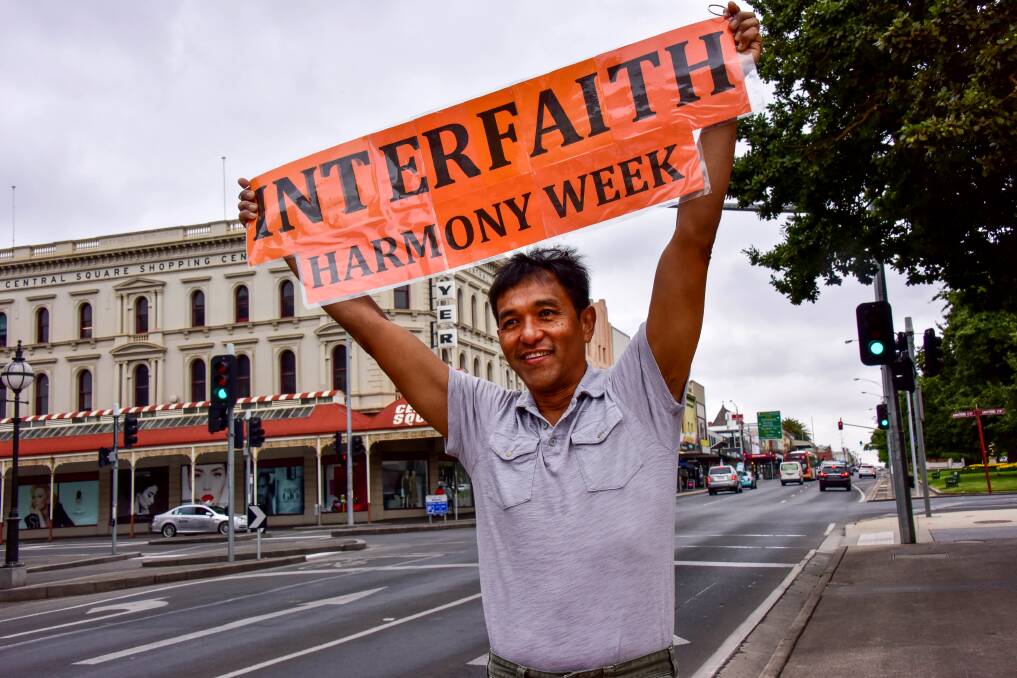 As part of the city's Harmony Fest, the Ballarat Interfaith Network (BIN) will host their second Interfaith Friendship Walk. Farid Hamid was at the Interfaith Harmony Week launch in 2019. Picture by Brendan McCarthy.
