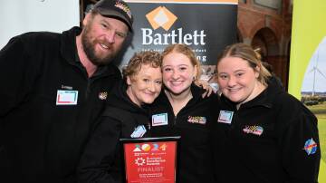 Ballarat Indoor Go Karts, Laserforce and Entertainment Centre owners Darren, Catherine, Chelsea and Monty Hayes finalists for the family business award. Picture by Lachlan Bence