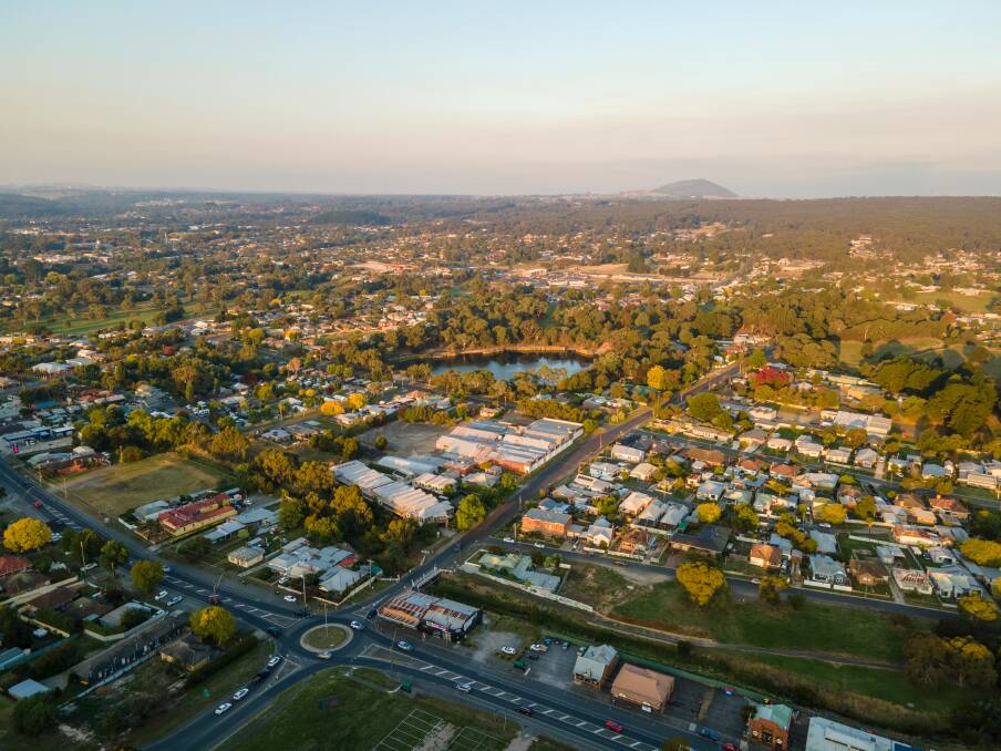 Drone picture of Ballarat East and Eureka area from Sovereign Hill. Picture by Adam Spencer.