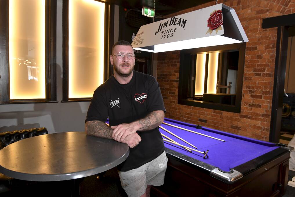 JD's venue manager Mitch Butterfield getting ready to open the revamped space on Lydiard Street this weekend. Picture by Lachlan Bence. 