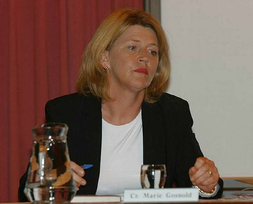 Cr Marie Gosnold at a January 2002 Moorabool Council meeting to elect a mayor. Picture by Ian Wilson.