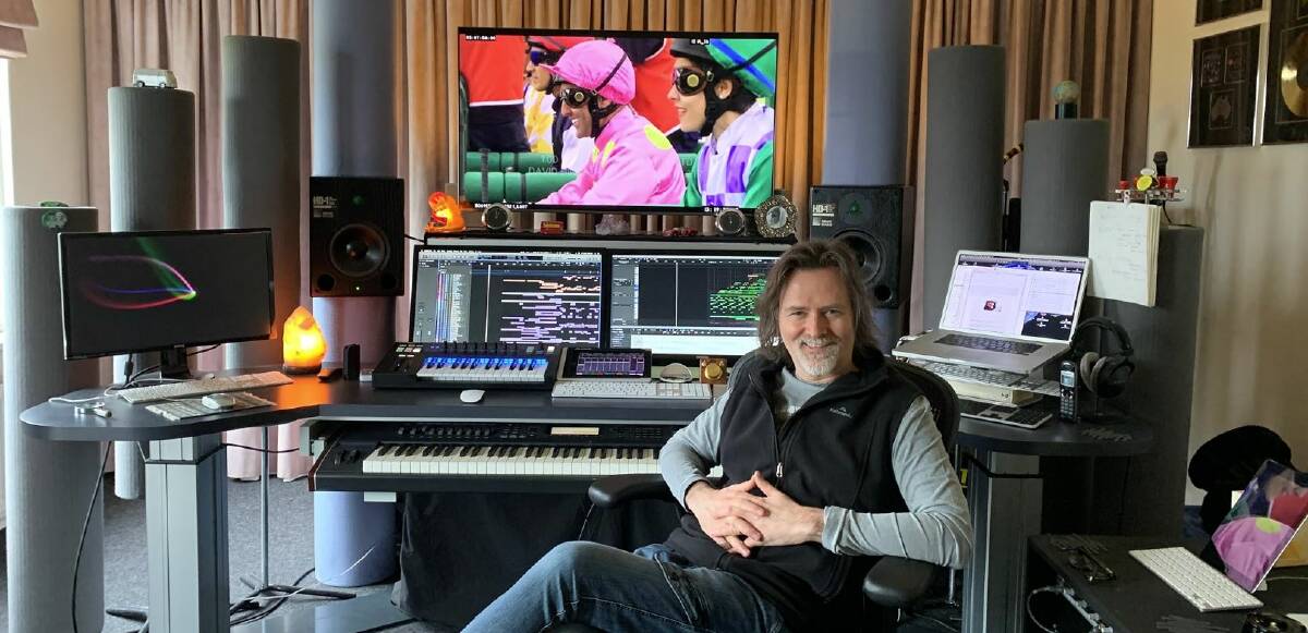 David Hirschfelder in 2019, composing the score for the Michelle Payne biopic 'Ride Like a Girl'. Picture supplied by D Hirschfelder.