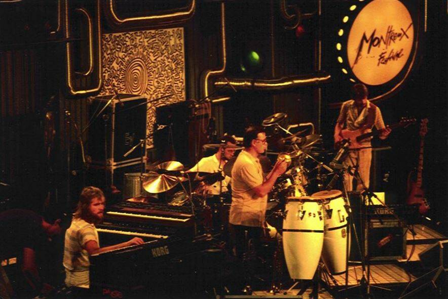 David Hirschfelder on the keyboard with Pyramid - an experimental band that performed at the 1983 Montreux Jazz festival in Switzerland. Picture supplied by D Hirschfelder.
