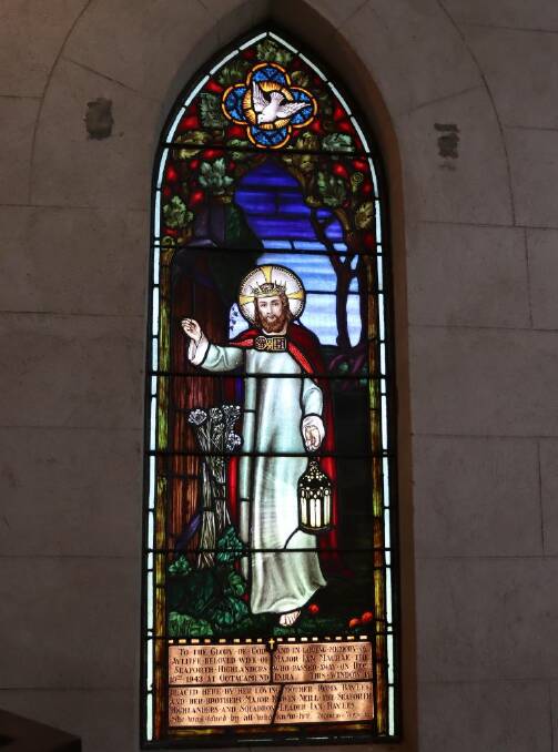 This 1940s window at Morrisons was inspired by a Pre-Raphaelite artwork by William Holman Hunt. The church is hosting live music at an open day on Saturday. Picture supplied.