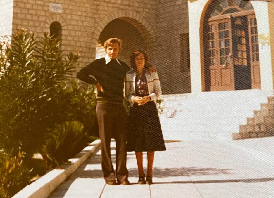 George and Olga Grinos during their Greek honeymoon in 1977. Picture supplied.