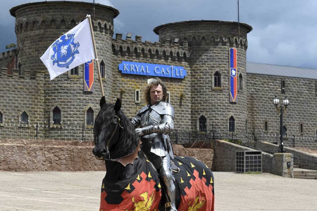 Jousting champion Phil Leitch is looking forward to the first Victorian Medieval Festival to come to Kryal Castle. Picture by Lachlan Bence. 