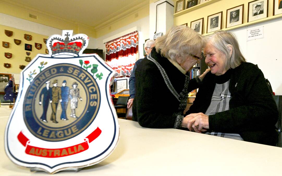 Seena Hill, 92, and Marjorie Bailey, 85, are among those to have formed close bonds through the Sebastopol RSL Women's Auxiliary. Picture by Lachlan Bence