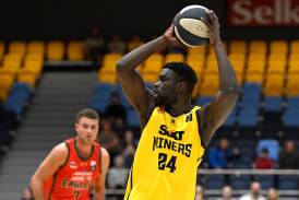 The Miners' Majok Majok at the NBL1 South match between Ballarat Miners and Diamond Valley Eagles at Selkirk Stadium. Picture by Adam Trafford