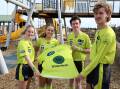 Sabrina Goodie, Ally Steenhuis, Damian Irvin and Jacob Rae welcome the announcement of new partnership between Goldfields and Ballarat Football Umpires Association. Picture by Lachlan Bence
