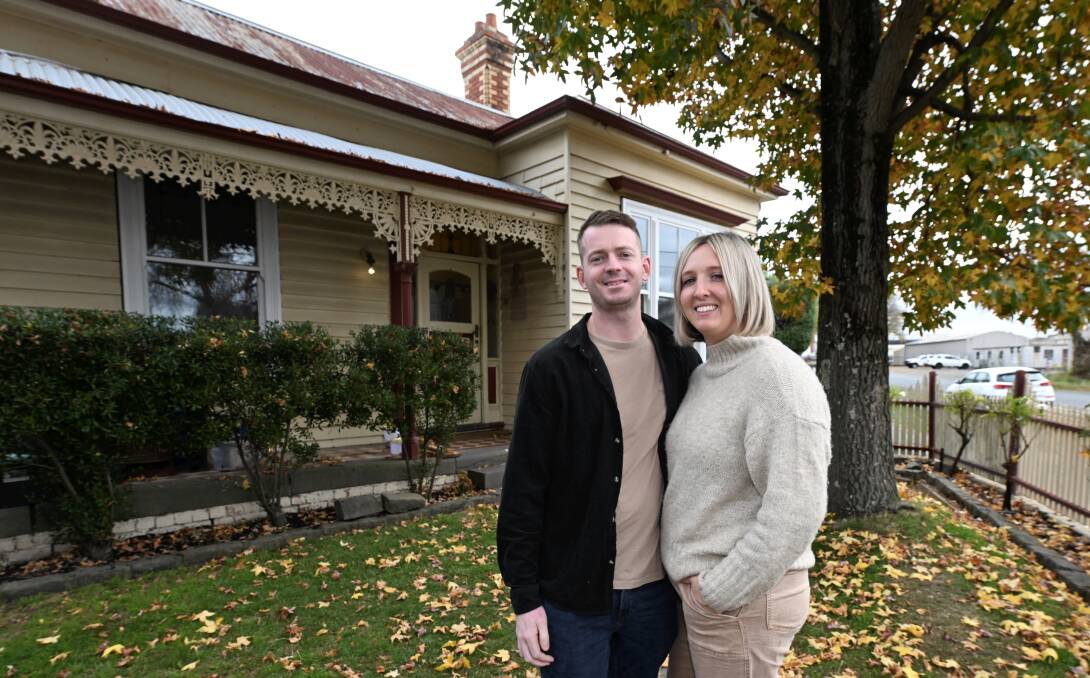 Caitlin and Lachlan purchased their heritage home in 2016 for just $309,000. Picture by Lachaln Bence