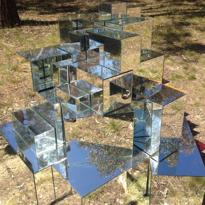 REFLECTIVE: Infinity Blocks won this year's People's Choice award at Dunkeld's Lost in Sculpture festival.