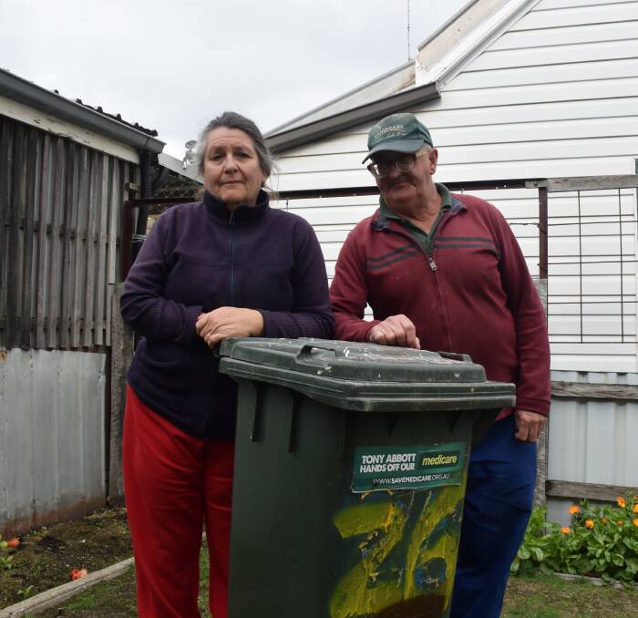 FED UP: Pensioners Peter and Kitty McGeary fear the fees for the Ballarat City Council's new green waste service will be out of reach for the city's most vulnerable residents.