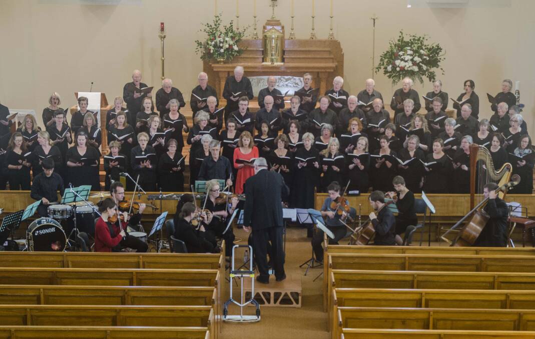 Inspiring: The Ballarat Choral Society in full flight. Picture: Brian Sala