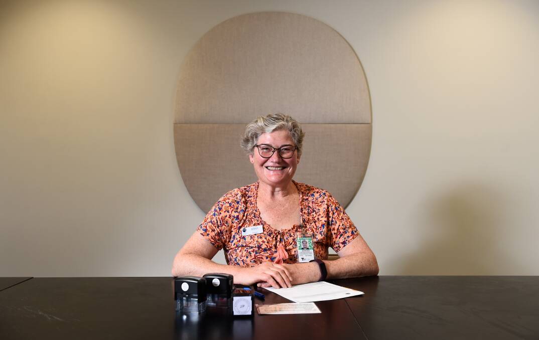 Qualified Justice of the Peace volunteer Jenny Dare will be available at Ballarat Hospice Care's document signing station every Tuesday during a trial period. Picture by Adam Trafford 