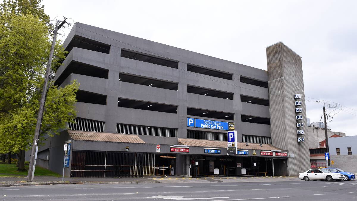 The Central Square Shopping Centre car park, on the corner of Dana and Doveton streets, is for sale. Picture by Adam Trafford