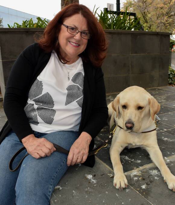 NEW STEPS: Lynda Christensen has regained her confidence since being paired with guide dog Chime. Picture: Olivia Shying 