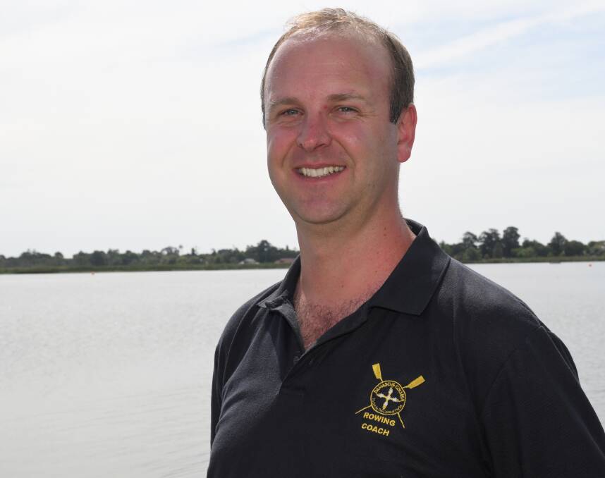 Damascus College rowing head coach Paul Blanchfield. Picture by Lachlan Bence
