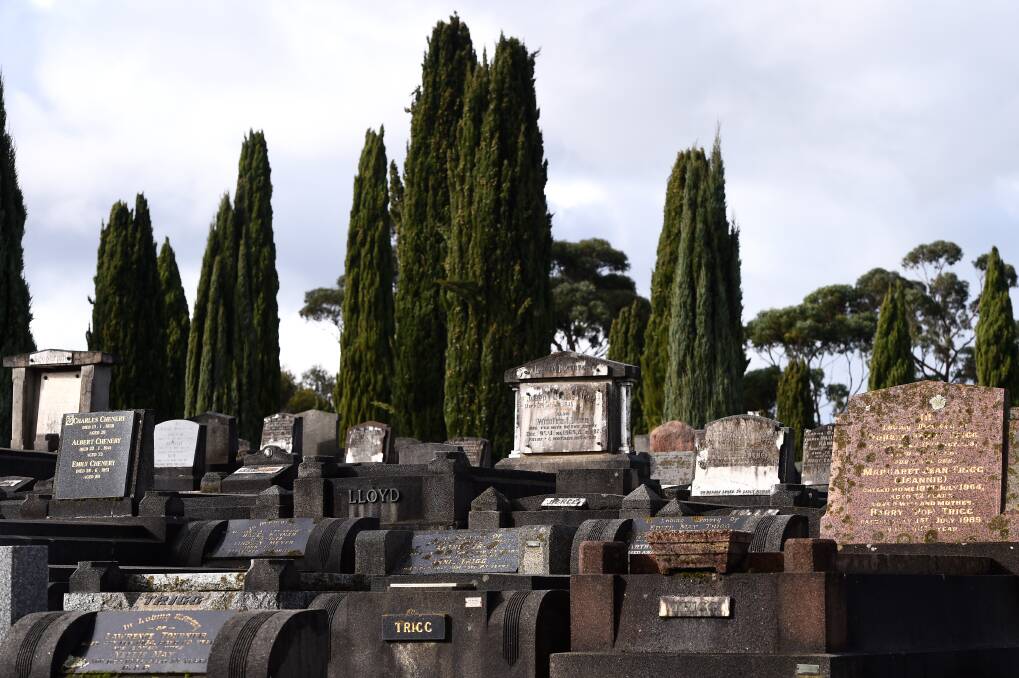 Ballarat New Cemetery and significant people of the city's history will be on shared in a range of tours for Ballarat Heritage Festival. Picture by Adam Trafford