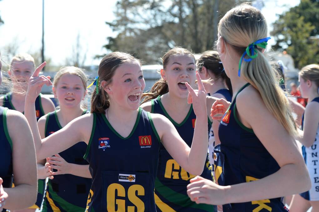 Whatever happens at the top has ramifications in time for the grassroots where our youngest stars such as 2023 Lake Wendouree under-13 premiership players Ellie Collins, Emme Moore, Milla Rundell are learning the game. Picture by Kate Healy