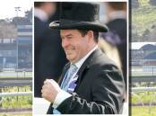 Ballarat horse trainer Henry Dwyer celebrate what many have lauded a courageous win with Asfoora in the King Charles III Stakes at Royal Ascot on Tuesday, June 18, 2024 - all the way from Dowling Forest racing precinct in Miners Rest (background). Main picture Getty Images