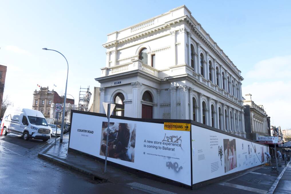 Country Road Ballarat is preparing to move into the old state bank site on Camp Street in mid-October. Picture by Lachlan Bence