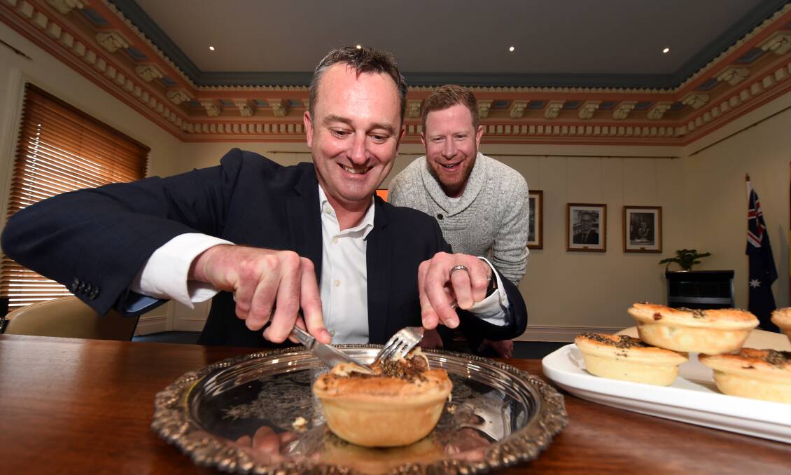 City of Ballarat councillor Daniel Moloney says being a pie judge, with the likes of chef Tim Bone, is the stuff of dreams. Picture by Lachlan Bence
