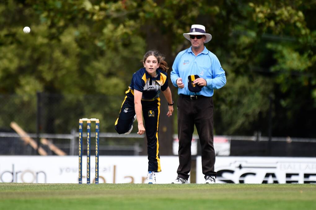 Victorian Premier Cricket clubs have shown interest in young Ballarat Bolts players, such as Eve Righetti, playing in the statewide competition. Picture by Adam Trafford