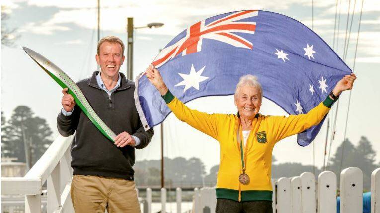 Wannon MP Dan Tehan and Olympic and Commonwealth Games medalist Judy Pollock a year ago put forward the case for the region to host the marathon. Picture The Standard