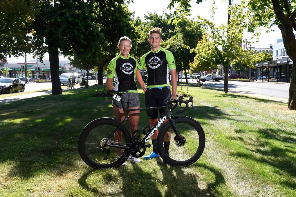 Hometown RoadNats contender Sophie Byrne and Nick White have become ambassadors for Ballarat Cycle Classic. Picture by Adam Trafford