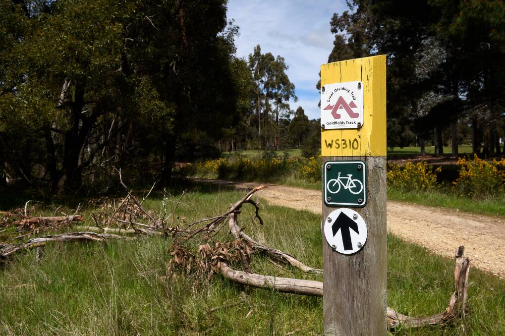 A starting post to the Goldfields Trail in Creswick. Picture by Adam Trafford