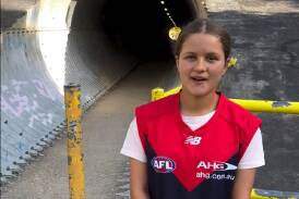 Parkrunner Lucy Coulter is ready to get running in an AFL-themed return to Wallaby Track's original Parkrun course. Picture Wallaby Track Parkrun, Facebook