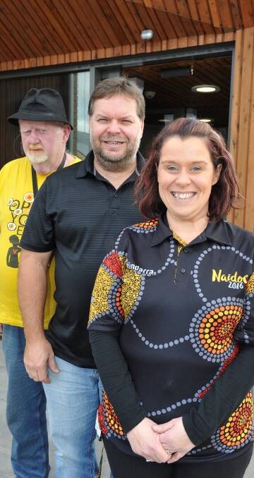 ADVOCATES: Aboriginal Health Task Force members Uncle Greg Clarke, Andrew Green and Emma Leehane are breaking cultural barriers. Picture: Lachlan Bence