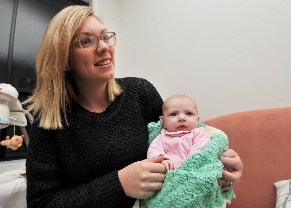 HOPE: Creswick mum Christie Checkley is raising awareness of cystic fibrosis for baby Macie, to improve her quality of life. Picture: Lachlan Bence