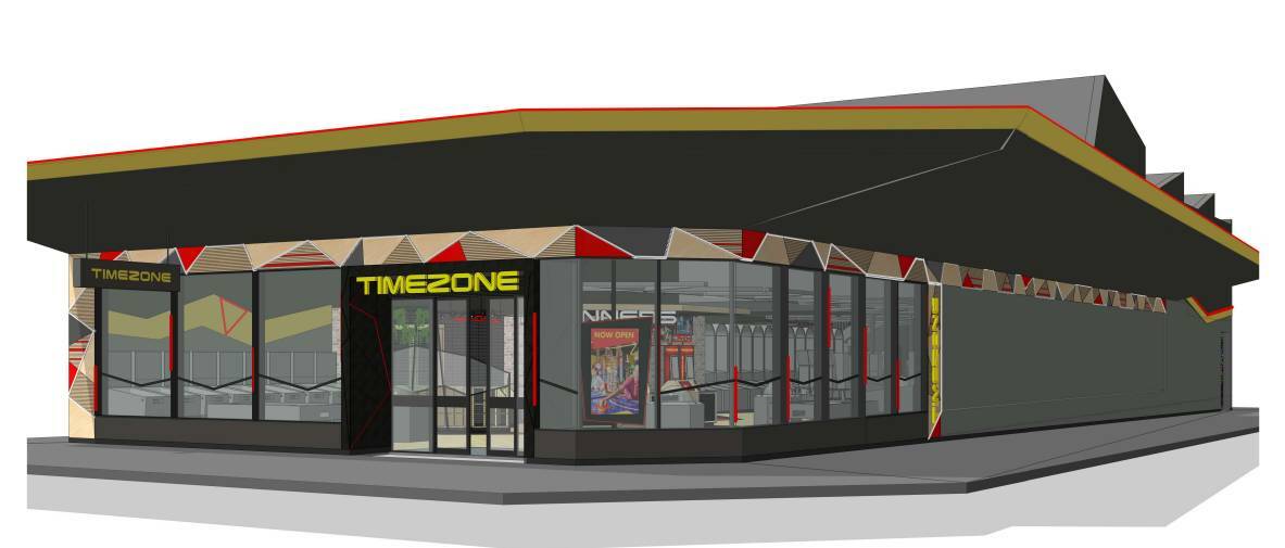 Concept art for a proposed Timezone arcade in the Bridge Mall. 
