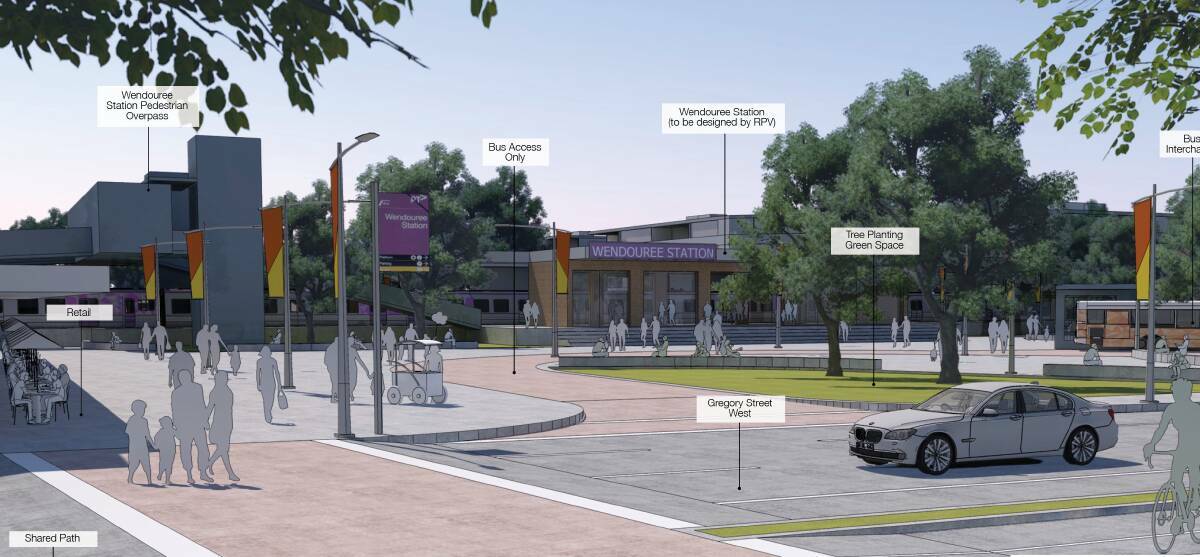 Plans for a new look southern entrance to the Wendouree station from 2019. Picture contributed