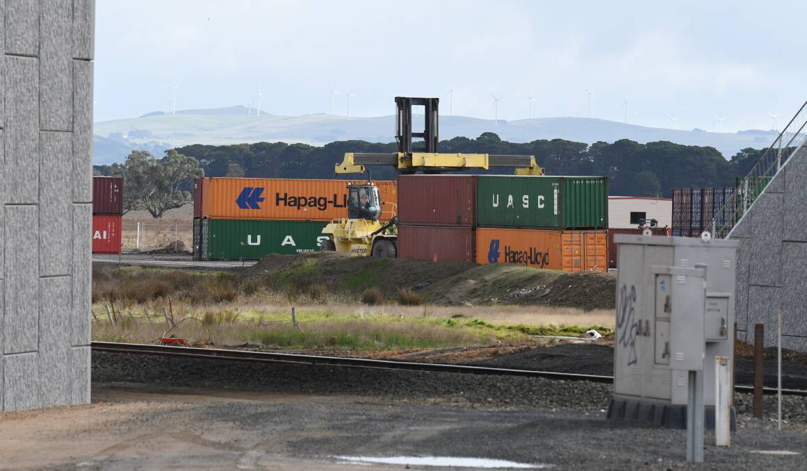 A file photo from 2018 of containers in BWEZ. Picture by Kate Healy