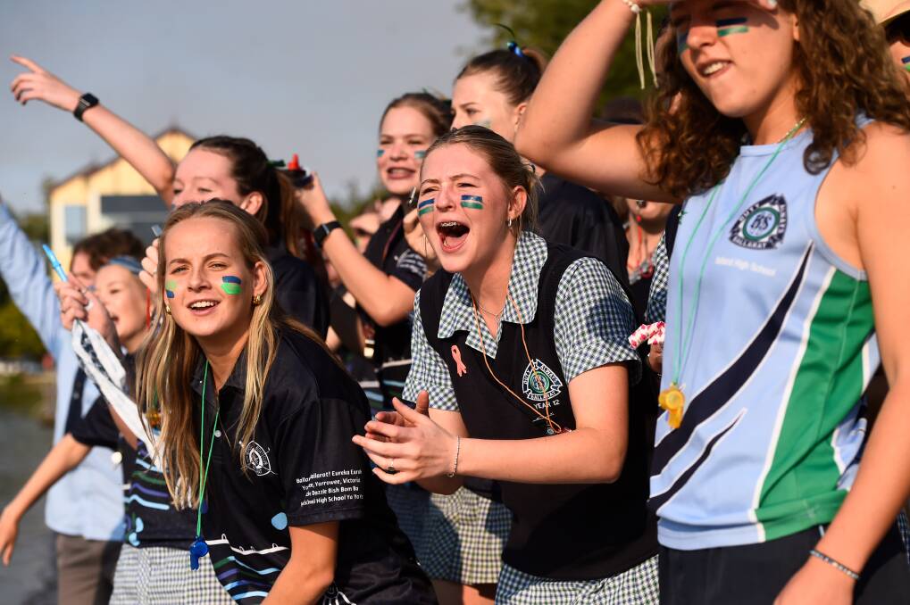 Ballarat High School's spit crew revs up. Picture by Adam Trafford