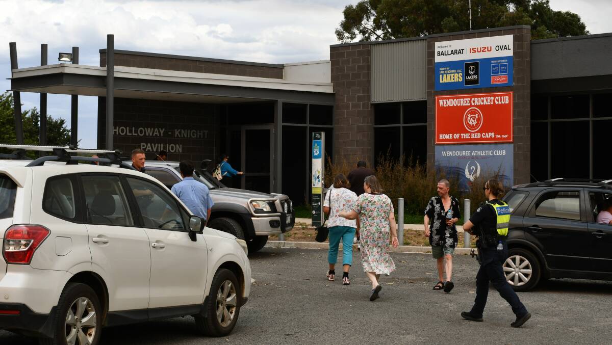 People register at the CE Brown Reserve in Wendouree. Picture by The Courier