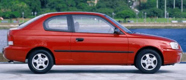 An image of a red 2000 Hyundai Accent similar to Graham's. Picture: Victoria Police