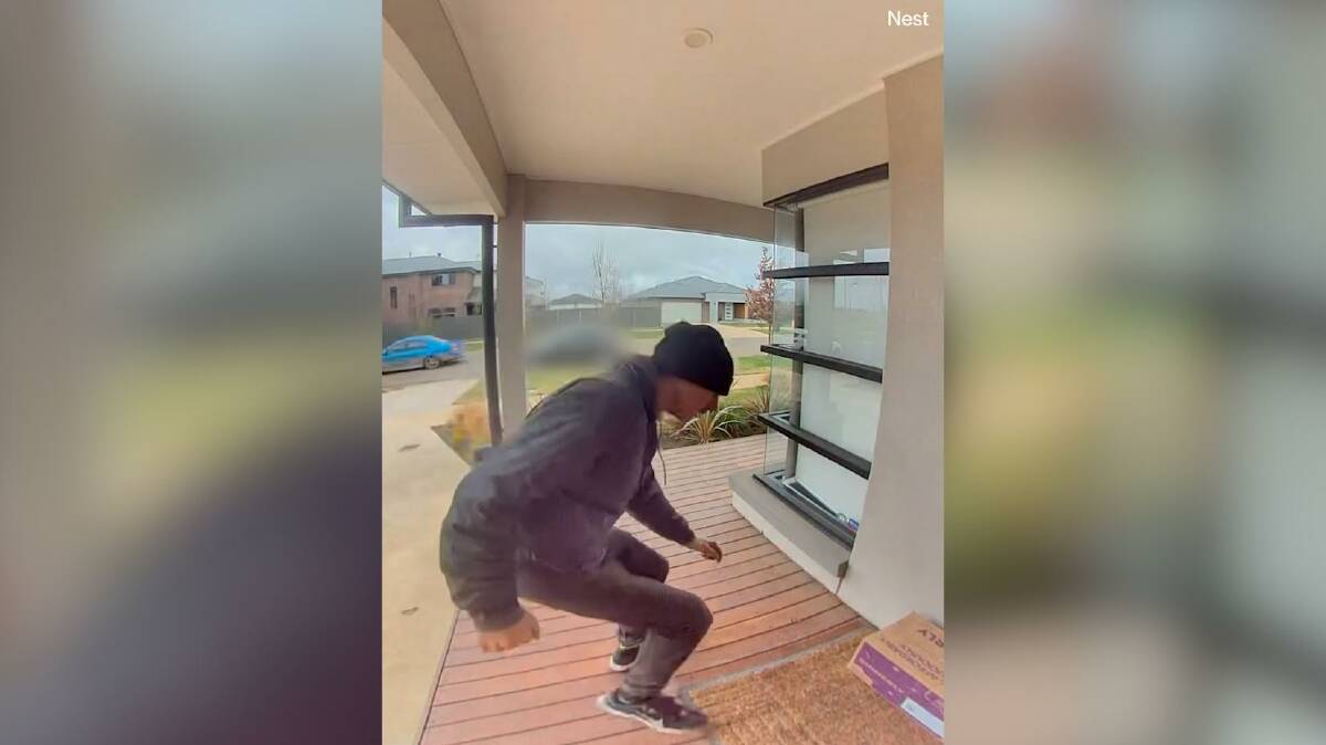 The man was caught on camera stealing from a Lucas house.