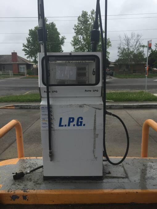Long gone: This LPG bowser at the Liberty station on Norman Street has been out of operation for at least three years, says the station manager. Picture: Caleb Cluff.