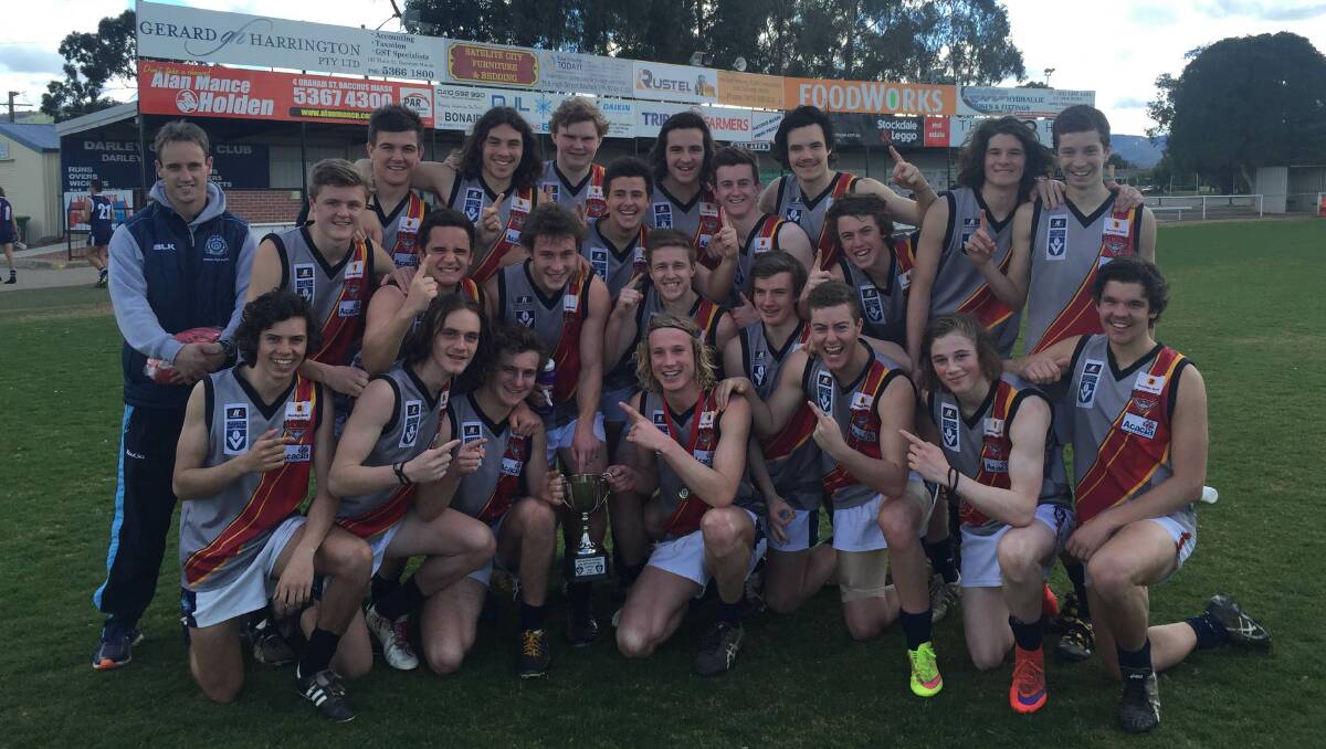 VICTORY: Ballarat High School celebrate its successful Herald Sun Country Cup campaign after its 76-point win. Picture: Ballarat High School